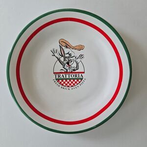 Vintage 1993 Bugs Bunny Trattoria Acme Plate Warner Bros Looney Tunes Ceramic